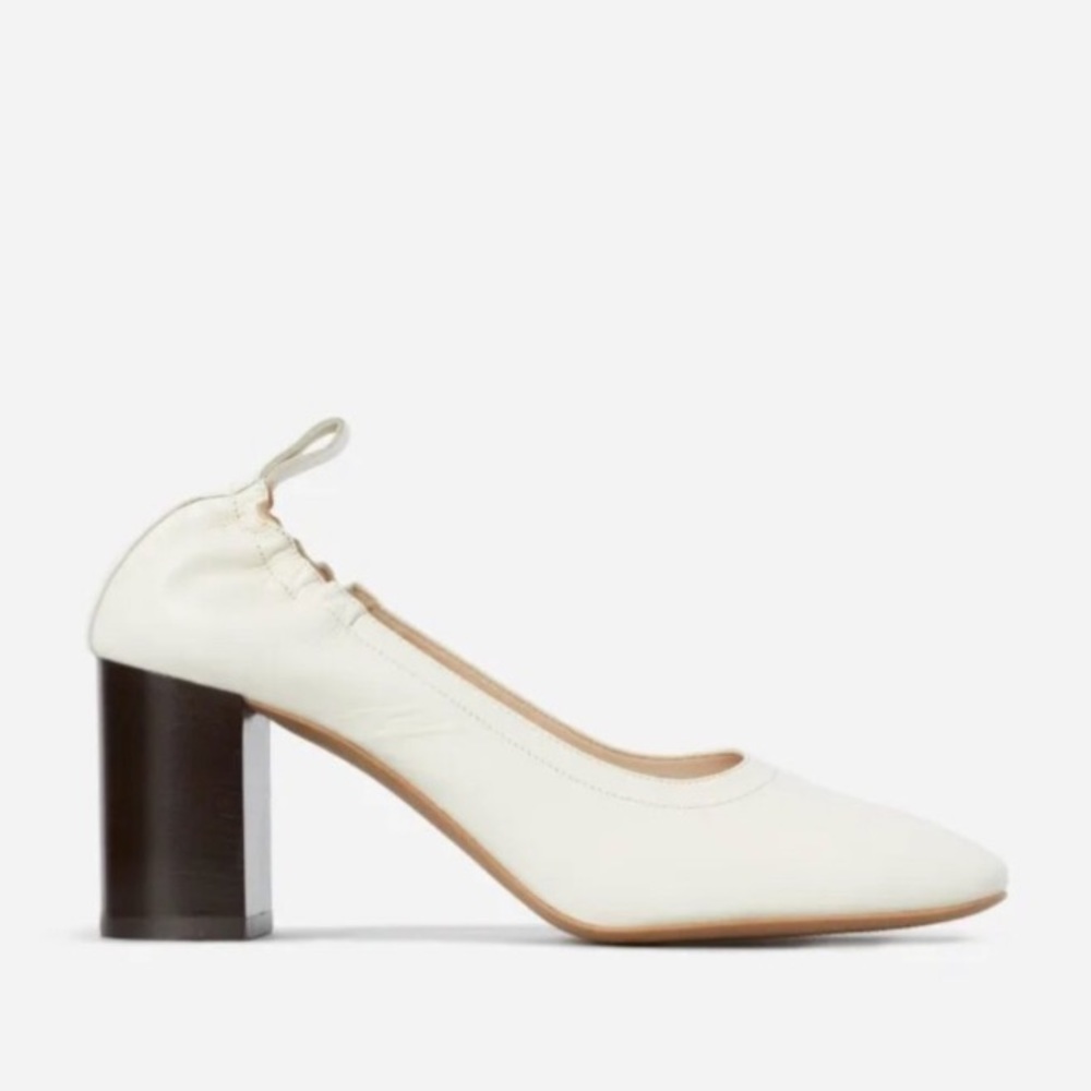 Everlane Day Heel - Bone, size 9